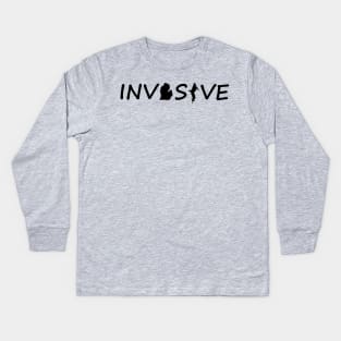 Michigan Invasive Species Kids Long Sleeve T-Shirt